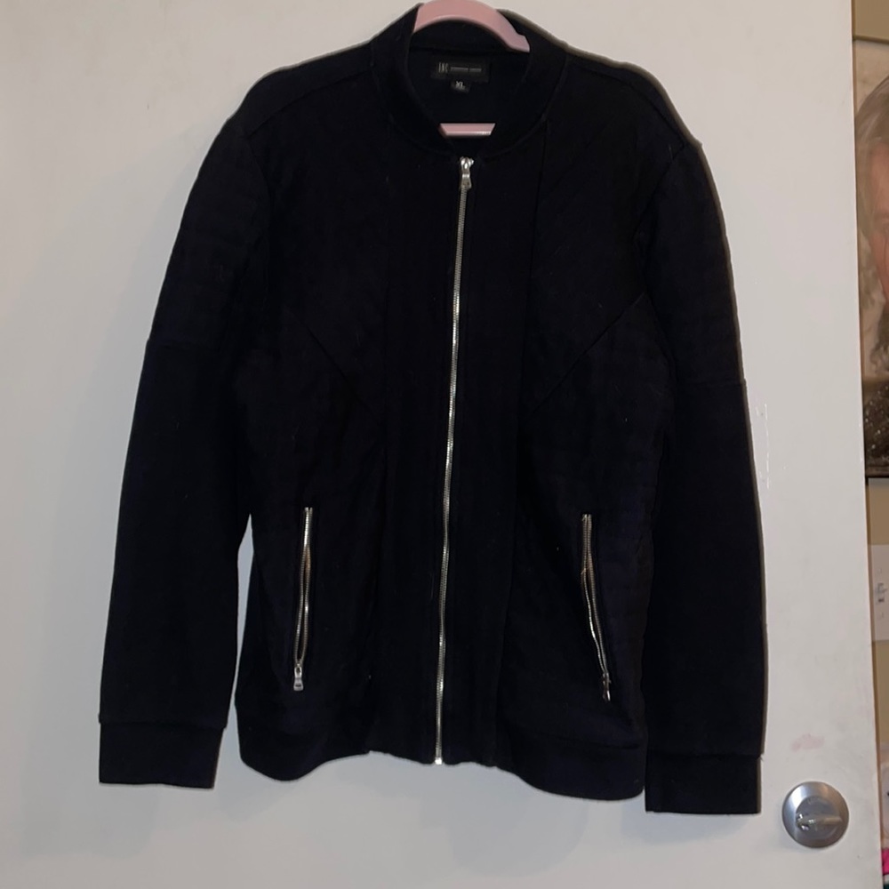 Inc Quilted Moto Sweat Jacket